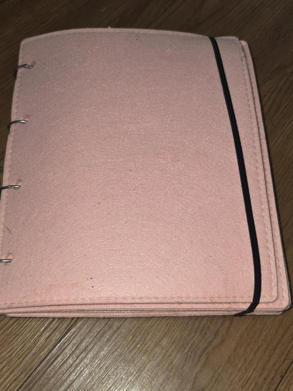 Croc Charms Blush Pink Ring-Bound Notebook with Elastic Strap
